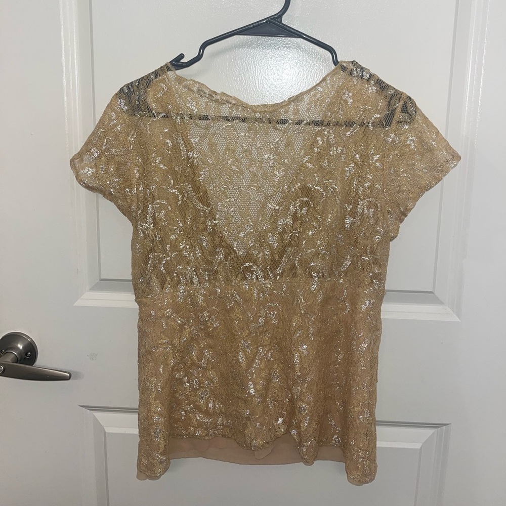 Gold Lace Top